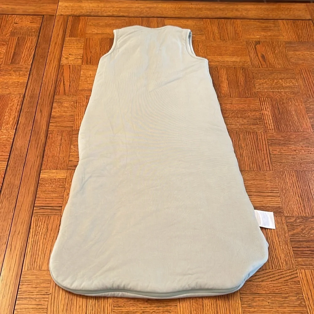 Bubble Panda Sleeveless Baby Sleep Sack in Light seafoam green